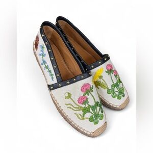 Bally Women's Espadrilles Flats with Floral Embroidery